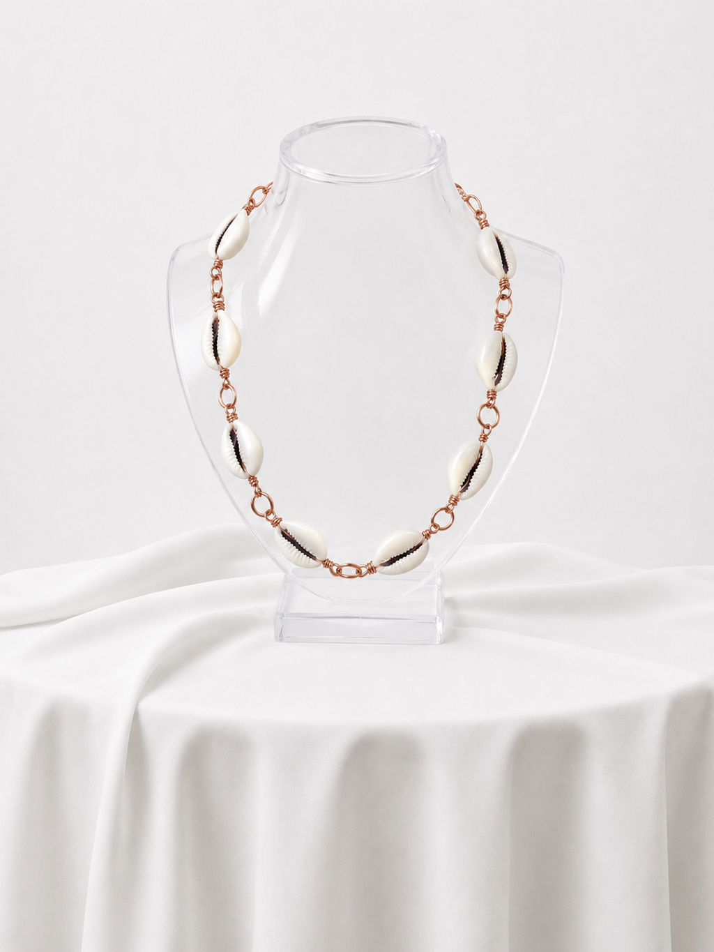 Cowrie Shell Copper Necklace 14”-40”
