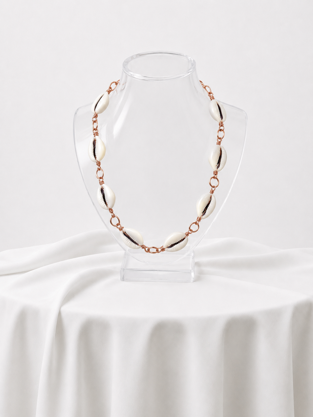 Cowrie Shell Copper Necklace 14”-40”