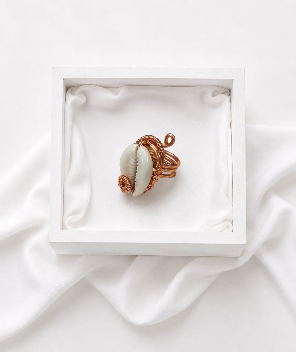 Cowrie Shell Copper Ring